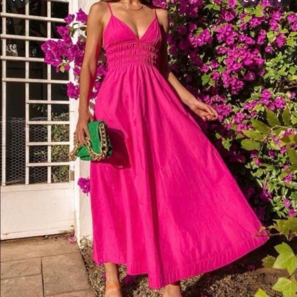 NWOT Zara Fuchsia Maxi Dress Sz XS